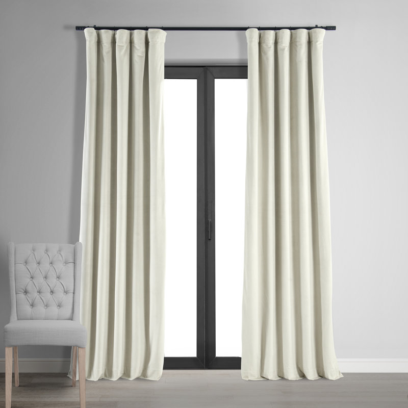 Gracie Oaks Olivia Signature Velvet Curtains, Blackout Curtains for